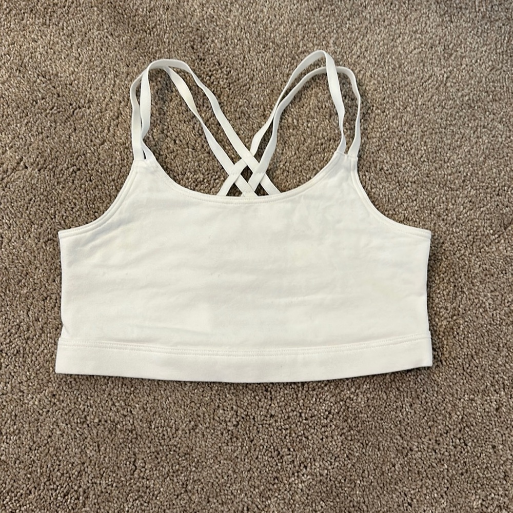 Abercrombie Kids White Cross Bra